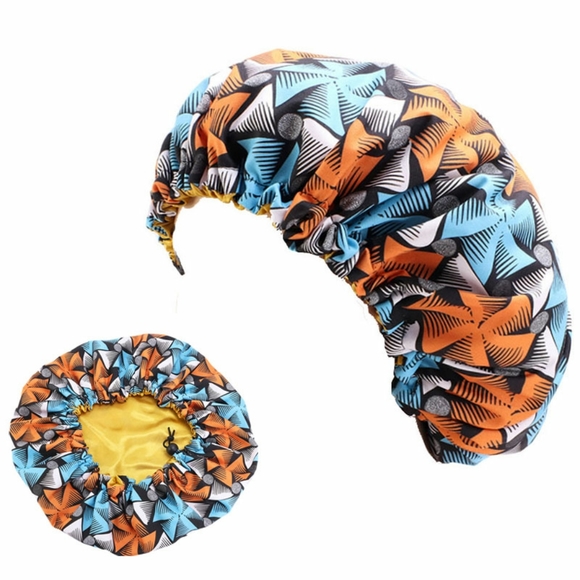 African print Satin Lined Bonnet - Picture 2 of 2